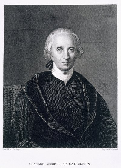 Charles Carroll z Carrollton, grawerowane przez Ashera Browna Duranda (1796-1886) autorstwa Chester Harding