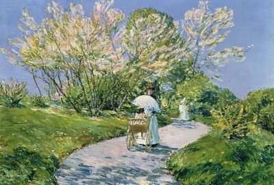 Spacer po parku (olej) autorstwa Childe Frederick Hassam