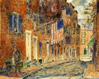 Acorn Street, Boston autorstwa Childe Frederick Hassam
