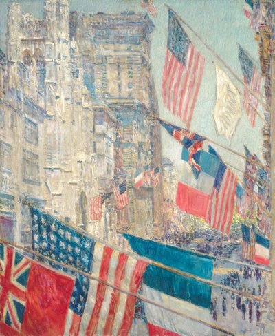 Dzień aliantów, maj 1917 (olej na płótnie) autorstwa Childe Frederick Hassam