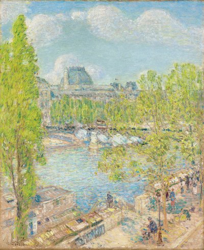Kwiecień, Quai Voltaire, Paryż autorstwa Childe Frederick Hassam