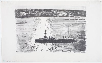 Francuski krążownik (lit) autorstwa Childe Frederick Hassam