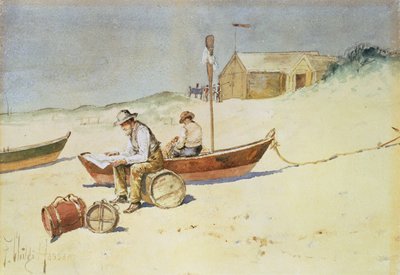 Godziny bezczynności (akwarela na papierze) autorstwa Childe Frederick Hassam