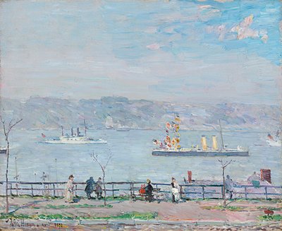 Wojna mężczyzn: Blake i Boston autorstwa Childe Frederick Hassam