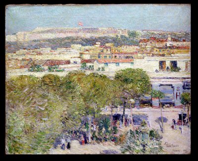 Place Centrale i Fort Cabanas, Hawana autorstwa Childe Frederick Hassam