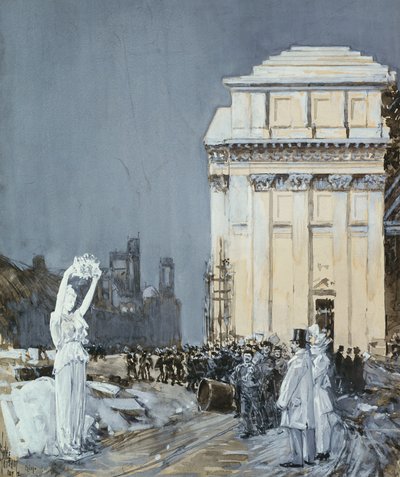 Scena na Światowej Wystawie Kolumbijskiej, Chicago, Illinois autorstwa Childe Frederick Hassam