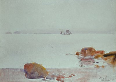 Pejzaż morski (akwarela na papierze) autorstwa Childe Frederick Hassam