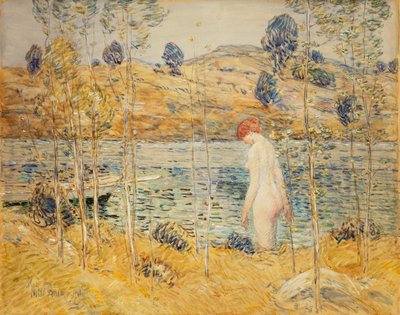 Brzeg rzeki autorstwa Childe Frederick Hassam