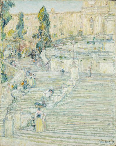 Schody Hiszpańskie, Rzym autorstwa Childe Frederick Hassam