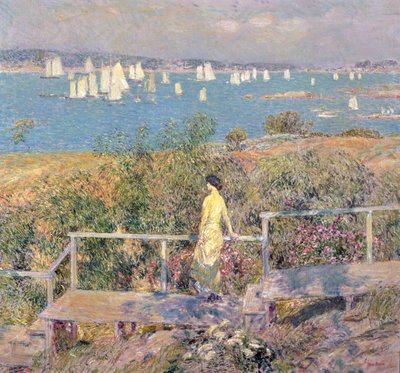 Jachty, Gloucester autorstwa Childe Frederick Hassam