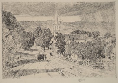 Wieś w Vermont autorstwa Childe Hassam