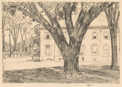 Kampus i Biblioteka, Andover autorstwa Childe Hassam