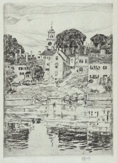 Wieża kościelna, Portsmouth, 1921 autorstwa Childe Hassam