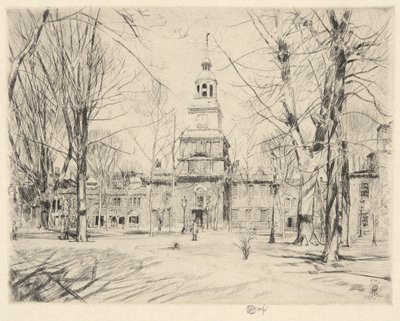 Sala Niepodległości, Filadelfia, 1926 autorstwa Childe Hassam
