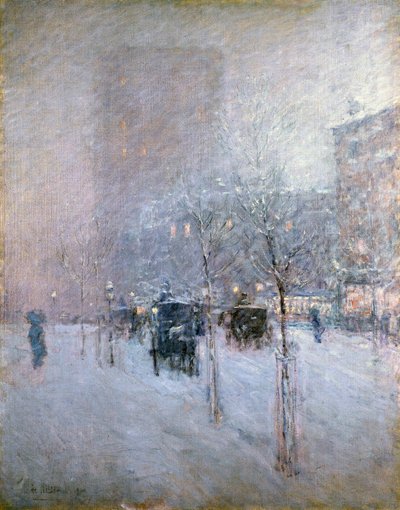 Późne popołudnie, Nowy Jork, zima, 1900 autorstwa Childe Hassam