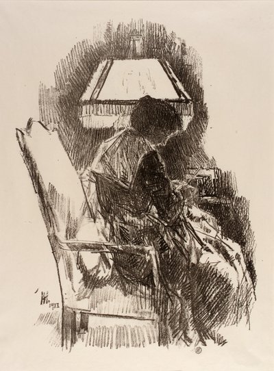 Pani Hassam, dziewiarstwo autorstwa Childe Hassam