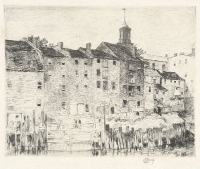 Stare magazyny, Portsmouth autorstwa Childe Hassam