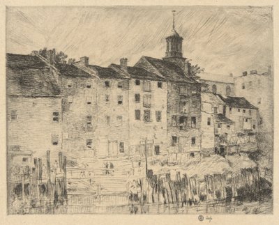 Stare magazyny, Portsmouth autorstwa Childe Hassam