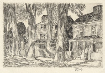 Ulica Sunlight Village, 1925 autorstwa Childe Hassam