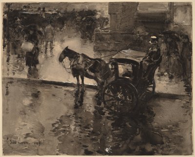 Przypływ na alei autorstwa Childe Hassam
