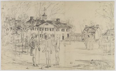 Waszyngton w Mount Vernon autorstwa Childe Hassam
