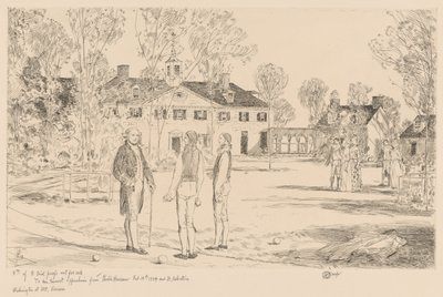Waszyngton w Mount Vernon autorstwa Childe Hassam