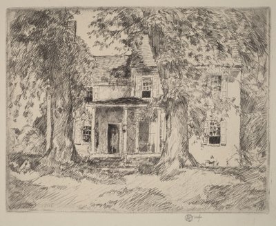 Kwatera główna Waszyngtona w pobliżu Valley Forge autorstwa Childe Hassam