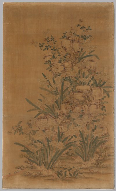 Panel Kesi: Skały i Narcyz autorstwa China, Qing dynasty