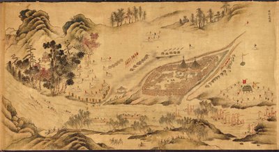 Mapa z rosyjskim obozem na Syberii Wschodniej, 1689-1722 autorstwa Chinese Master