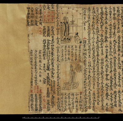 Almanach, Dunhuang Mogao (atrament na papierze) autorstwa Chinese School