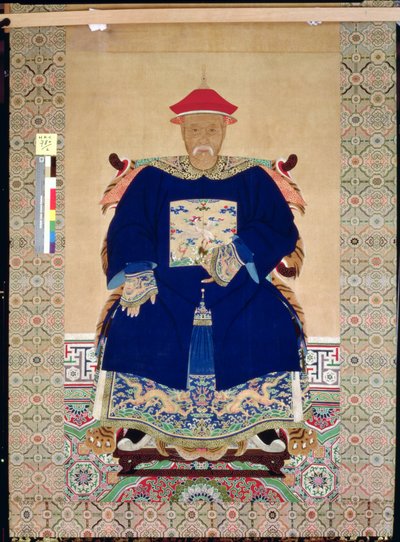 Portret przodka, koniec XVII lub początek XVIII wieku autorstwa Chinese School