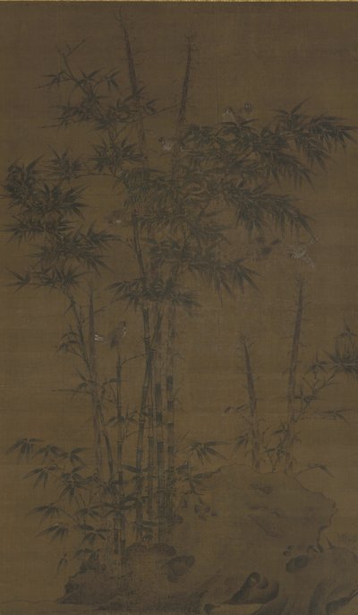 Bambus i wróble, dynastia Yuan lub Ming, koniec XIV wieku autorstwa Chinese School