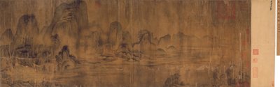 Bryzy wzdłuż górskiego potoku, przewijanie dłoni autorstwa Chinese School