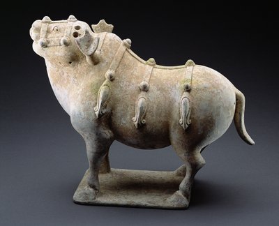Bull, okres Walczących Królestw, 1027-220 pne (ceramika) autorstwa Chinese School