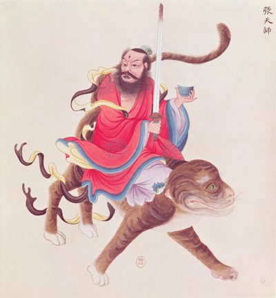 Chang Tao-Ling (fl.35 AD) (wc na papierze) autorstwa Chinese School