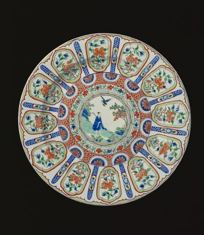 Ładowarka przedstawiająca nieśmiertelnego poetę Tang Li Bai, okres Kangxi, ok. 1690 (porcelana) autorstwa Chinese School