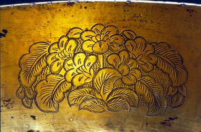 Detal z grawerowanej misy, dynastia Tang (srebro pozłacane) (patrz 206714) autorstwa Chinese School