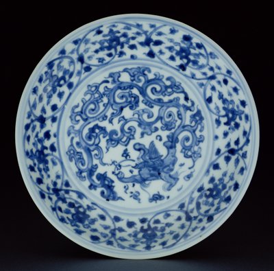 Naczynie malowane ze smokiem (porcelana) autorstwa Chinese School