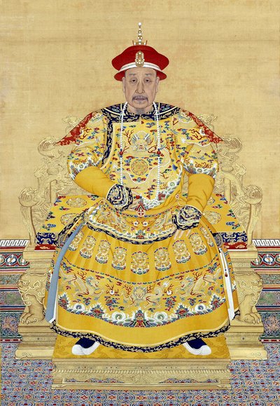 Cesarz Qianlong w podeszłym wieku (1711-1799) autorstwa Chinese School