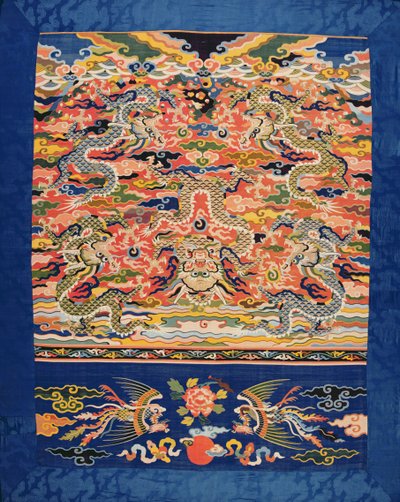 Pięciosmokowy Kossu, okres Wanli, 1573-1619 (jedwab) autorstwa Chinese School