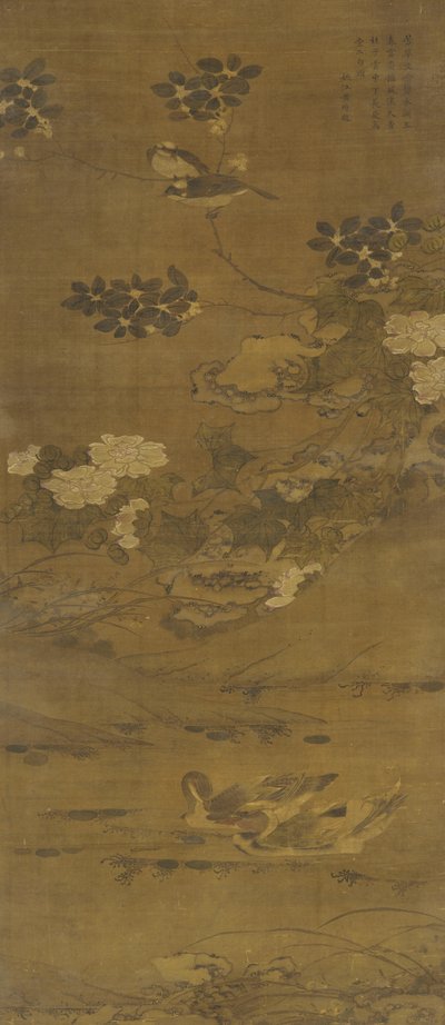 Kwiaty, kaczki i inne ptaki, dynastia Ming lub Qing, XV-XVIII w. autorstwa Chinese School