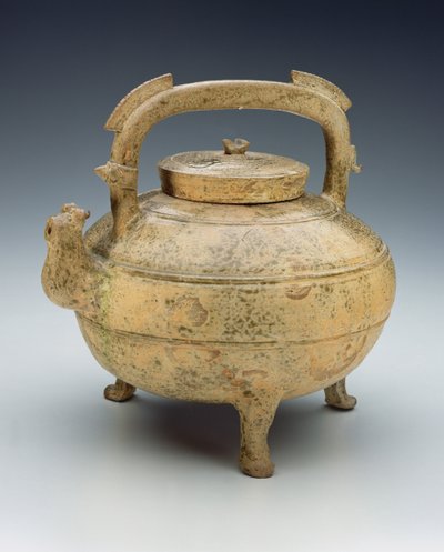 Szkliwiony czajnik ceramiczny, okres Walczących Królestw, 1027-220 pne (ceramika) autorstwa Chinese School
