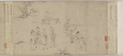 Ilustracje siódmego miesiąca z Ody Bin, dynastii Song lub dynastii Yuan, połowa XIII-połowa XIV wieku (tusz na papierze) autorstwa Chinese School