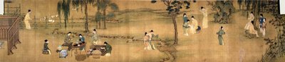 Spotkanie naukowców w bambusowym ogrodzie autorstwa Chinese School