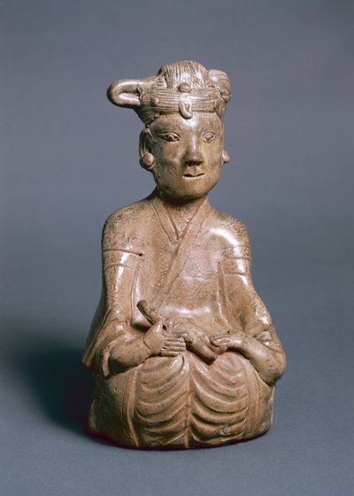 Siedząca figura, Western Jin, 265-316 (zielony) autorstwa Chinese School