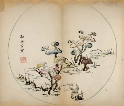 Dziesięć bambusowych odbitek studyjnych, 1643 (drewno) autorstwa Chinese School