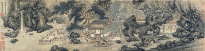 Sala Złagodzenia Rodziców, dynastia Ming lub Qing, prawdopodobnie XVII wiek (tusz i kolor na papierze) autorstwa Chinese School