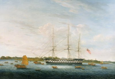 Honorowe Kompanie Wschodnioindyjskie Hrabia Balcarras w Kantonie, 1816 r autorstwa Chinese School