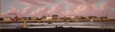 Regaty szanghajskie z widokiem na Bund, ok. 1850 autorstwa Chinese School