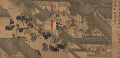 Historia Lady Wenji, Handscroll, początek XV wieku (atrament, kolor i złoto na jedwabiu) autorstwa Chinese School